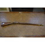 A German single barrelled percussion sporting gun, circa 1770, converted circa 1835 to 13 bore, with