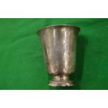 A Continental white metal pedestal beaker.