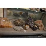 A good collection of mineral samples, crystals etc.