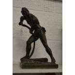 A good cast bronze figure on a Indian brave.