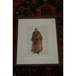 Sphinx, colour prints depicting well known figures, set of four.