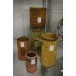 A large Robin Welch studio pottery vase and three other items.