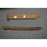 A Collins & Co Legitimus bayonet and scabbard.