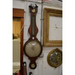 A 19th century mahogany cased barometer/thermometer.