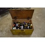 A box containing numerous Commemorative beers.