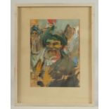 AN IRANIAN PORTRAIT PAINTING BY SUMBAT DER KIUREGHIAN, signed 'Sumbat', framed and glazed, image