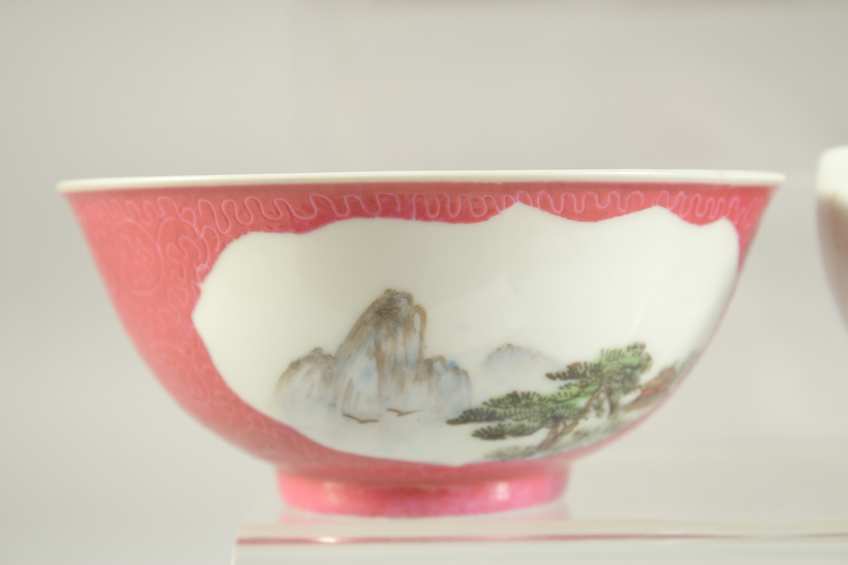 THREE CHINESE PORCELAIN BOWLS, together with a famille rose vase, (4). - Image 12 of 13