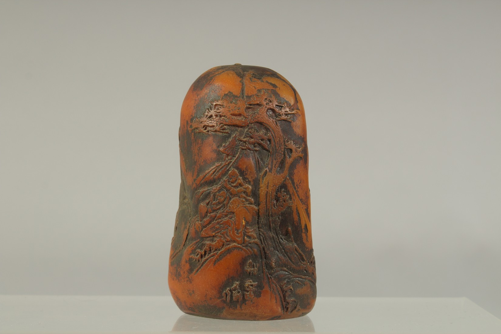 A CHINESE CARVED SOAPSTONE SEAL. 3.5ins - Image 2 of 3