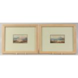 A GOOD PAIR OF WATERCOLOUR PICTURES OF THE LAKE DISTRICT. 2.75ins x 4.75ins.