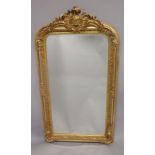 A VICTORIAN STYLE GILTWOOD PIER MIRROR. 5ft high x 2ft 10ins wide.