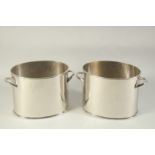 A PAIR OF ALFRED GRATIER OVAL WINE COOLERS 8.25ins wide.