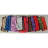 FOURTEEN VARIOUS SILK HANDKERCHIEFS.