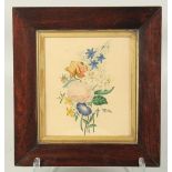 A VICTORIA WATERCOLOUR STILL LIFE, in a rosewood frame. 8ins x 6.5ins.