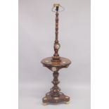 A RARE 19TH CENTURY MAHOGANY LAMP STAND TABLE