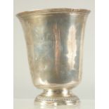 A CONTINENTAL SILVER BEAKER, possibly French. 4.5ins high.
