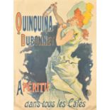 After Jules Cheret, a poster of 'Quinquina Dubonnet', lithograph, 28" x 21.75", (71x55cm).