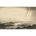 F.R. King, 'The Cobbler Loch Long' and 'The Purbeck Hills', drypoint etchings, both signed and