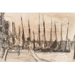 James Abbot McNeil Whistler (1834-1903), 'Billingsgate', etching, Aitken Dott and Son label verso,