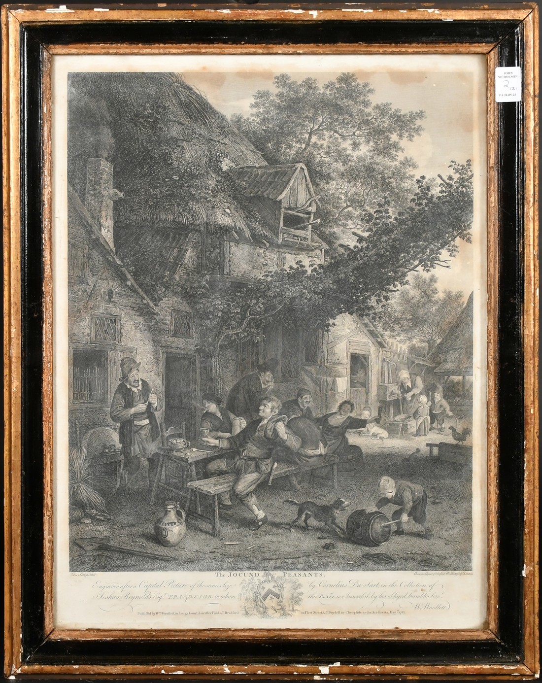 Woollett and Browne after Dusart, 'The Jocund Peasants' and 'The Cottagers', two engravings circa - Image 2 of 4