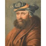 C.N. Windsor (18th Century) A portrait of Thomas More, watercolour, inscribed, signed and dated