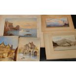 A quantity of mostly 19th Century loose watercolours and some prints, (q).