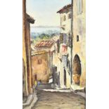 Josine Vignon (1922-2022), 'Rue Hippolyte Guis', France, oil on canvas, signed, inscription verso