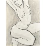 Circa 1980's, Studies of two female nudes, charcoal, both initialled and dated 1988, 27.5" x 20.75",