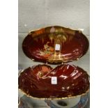 Two Carlton ware Rouge Royale dishes.