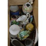 Various Oriental porcelain and decorative items.