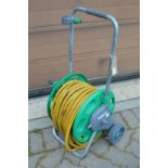 A hose reel.