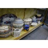 Various items of china to include tea pots, bowls, tureens etc.