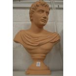 Roman style terracotta bust.