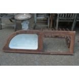 An unusual cast iron and enamel hay manger and water trough (damaged).