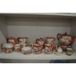 A collection of Japanese Kutani porcelain and other items.