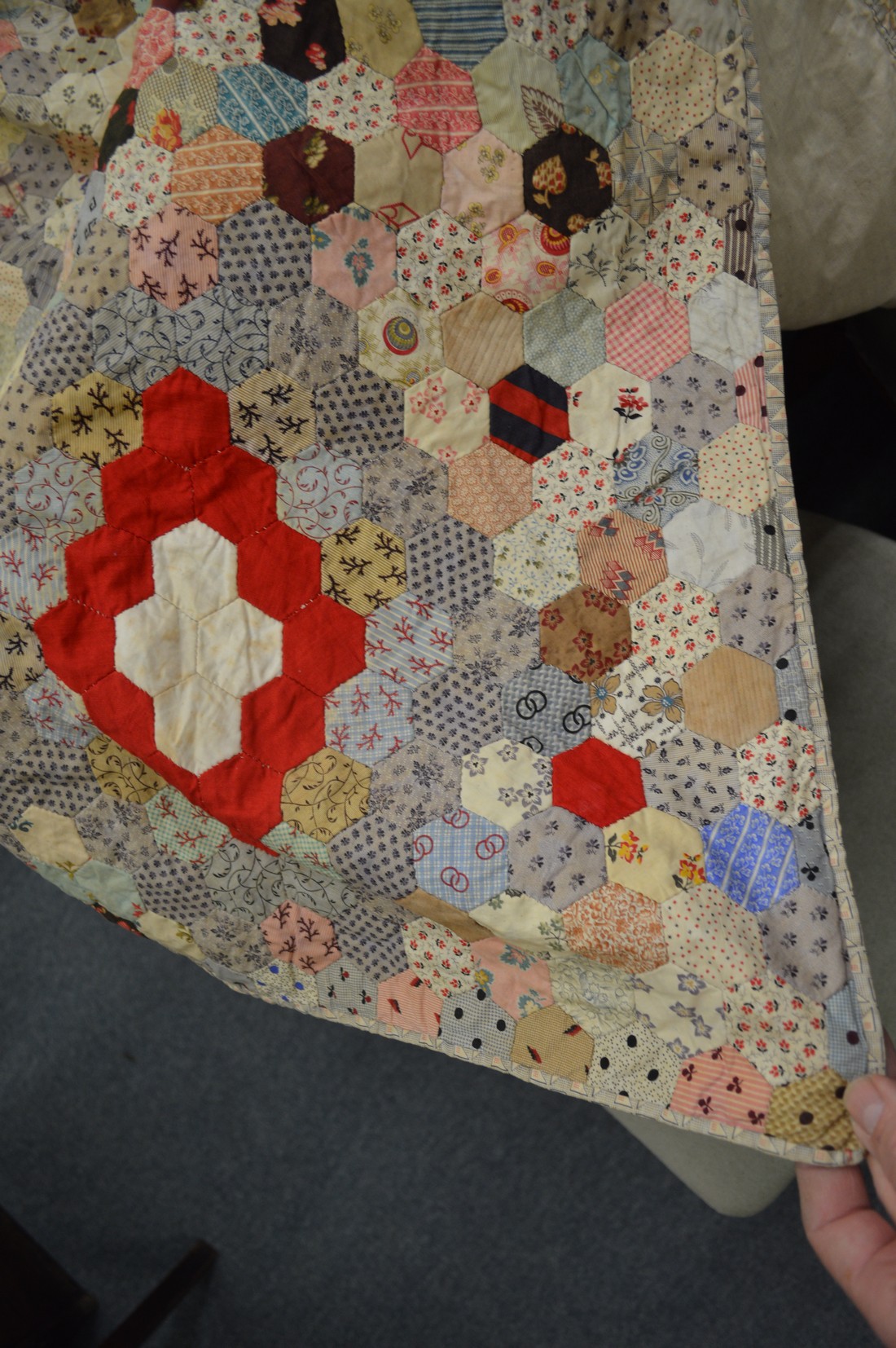 Patchwork bed cover. - Image 2 of 5