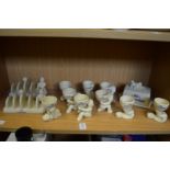 A collection of Lurpak pottery items to include egg cups, toast racks and butter dish complete