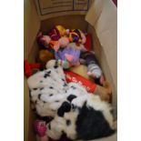 A box of cuddly toys.