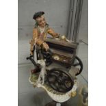 Capodimonte group of an organ grinder.