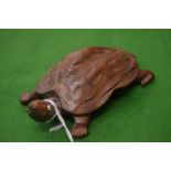 Japanese carved wood model of a tortoise.