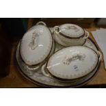 Cauldon gilt decorated porcelain tureens and covers etc.