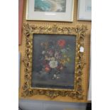 Jan Van Niesen, still life of flowers in a vase, oil on canvas, in a decorative gilt frame.