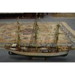 A model sailing ship.