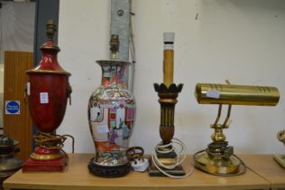 Four various lamps.