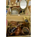 Miscellaneous copper and brassware.