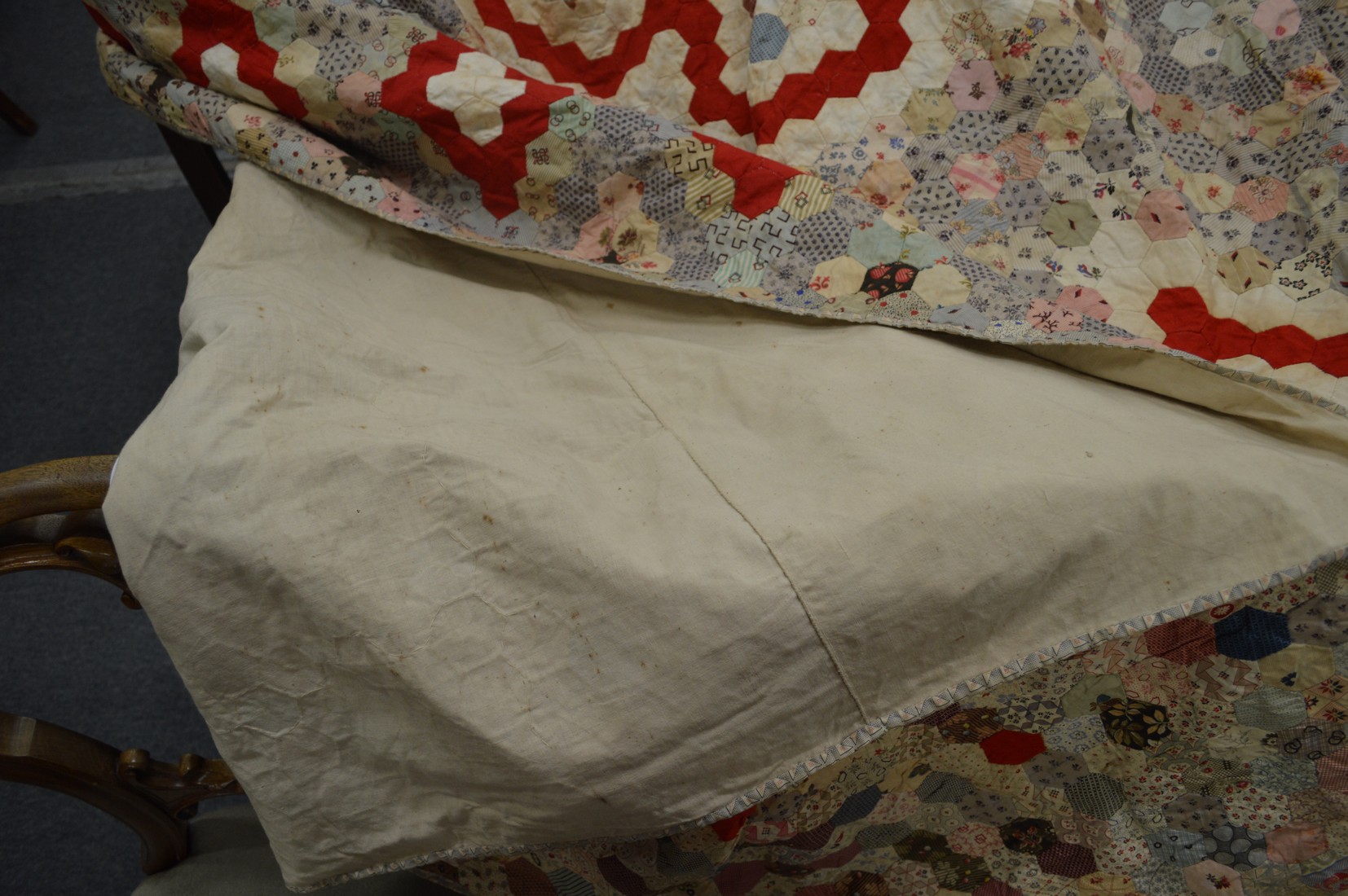 Patchwork bed cover. - Image 5 of 5
