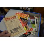 A quantity of stamps, first day covers, football programmes and other sporting programmes.