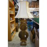 A large stylish pottery table lamp and shade.