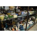 A large quantity of decorative and household china and glass etc.