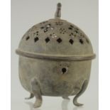 A 13TH-14TH CENTURY ISLAMIC POSSIBLY SELJUK OR SULTANATE INDIA BRONZE INCENSE BURNER, with