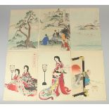 CHIKANOBU YOSHU (1838-1912): FROM THE SERIES OF THE DAILY LIFE AT CHIYODA PALACE, six late 19th